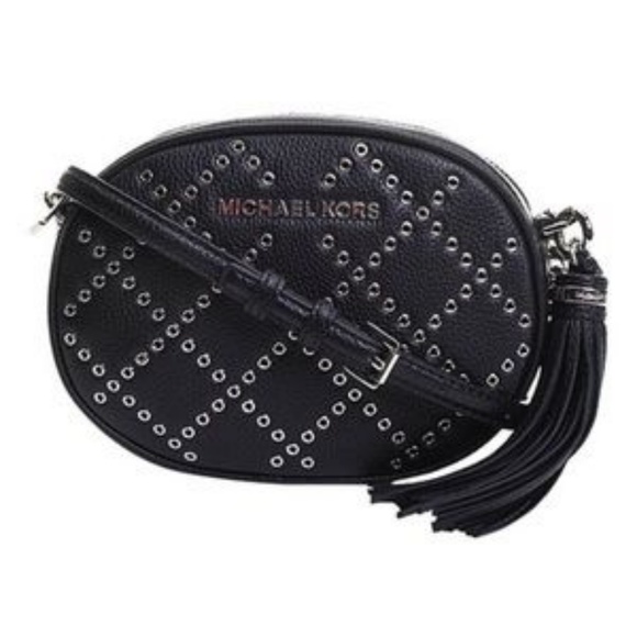 black studded michael kors crossbody